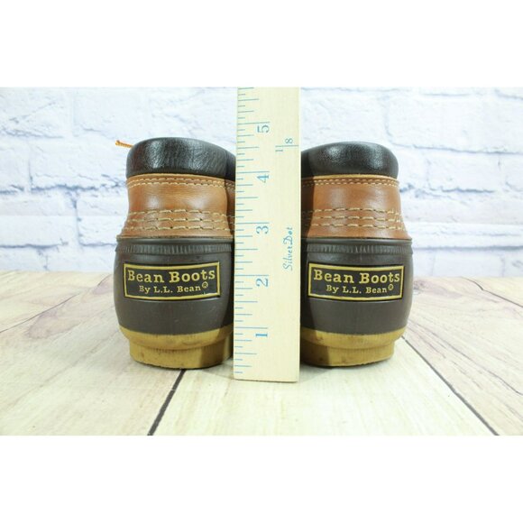 LL Bean Brown Leather Padded Collar Unlined Gumshoe Duck Boots Size 8 M - Picture 6 of 9